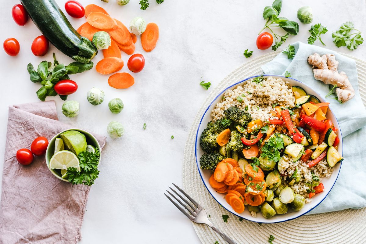 Fresh vegetable dishes — illustrative dining photography